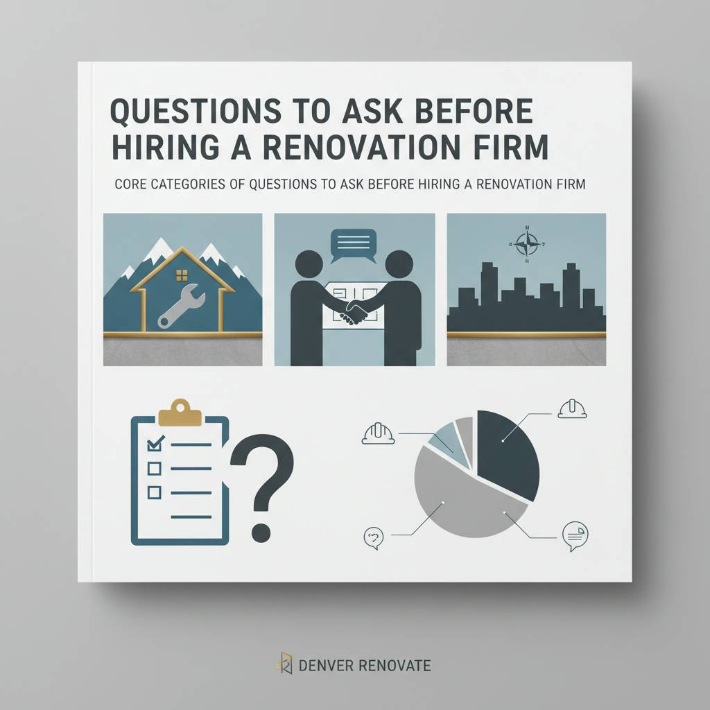 Core categories of questions to ask before hiring a renovation firm
